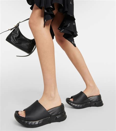 givenchy logo leather flats|Givenchy marshmallow sandals.